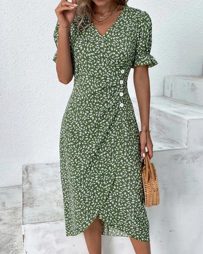Giselle Floral V-Neck Dress