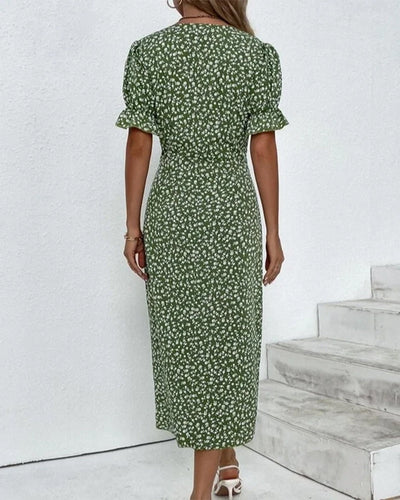 Giselle Floral V-Neck Dress