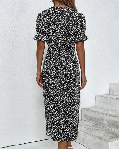 Giselle Floral V-Neck Dress