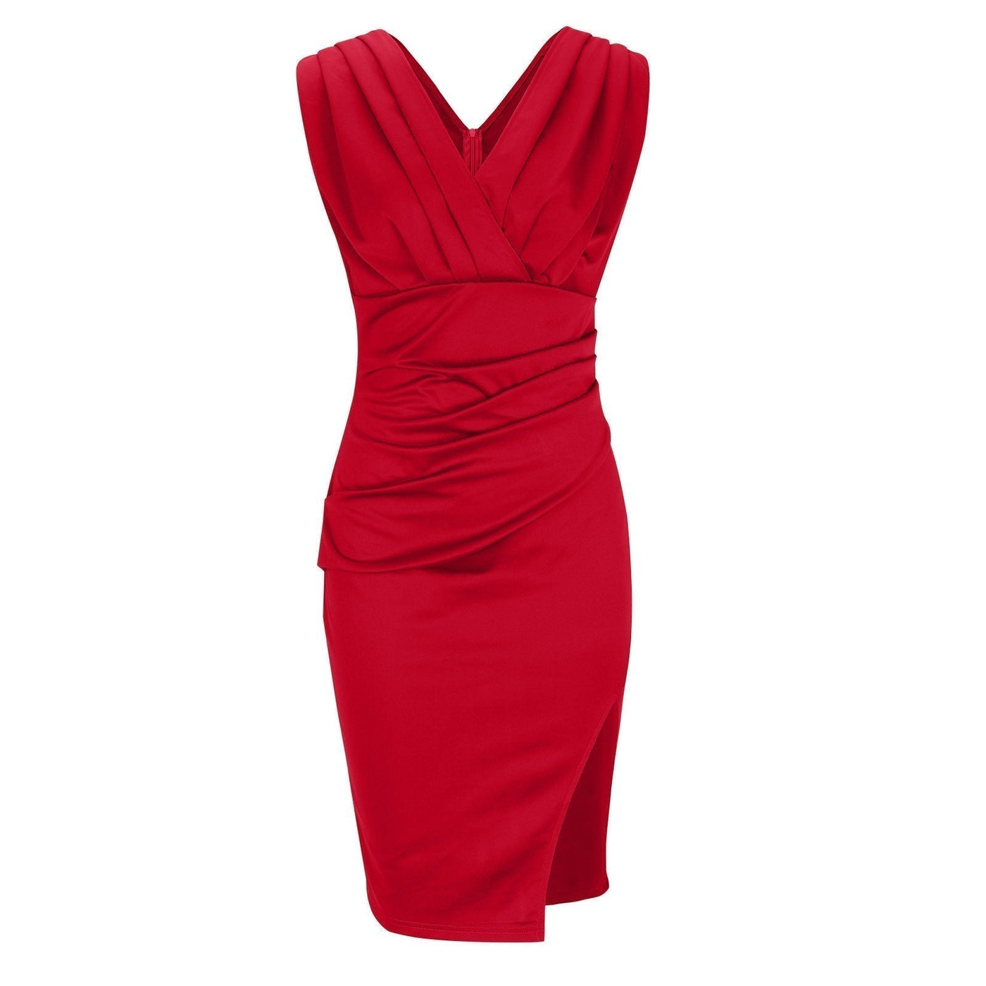 Zoe Elegant Scarlet Wrap Dress