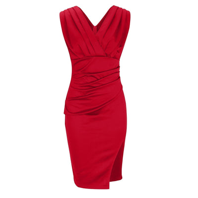 Zoe Elegant Scarlet Wrap Dress