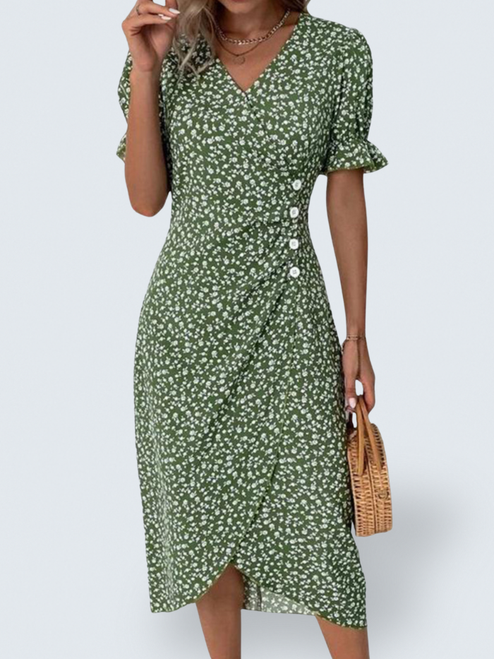Giselle Floral V-Neck Dress