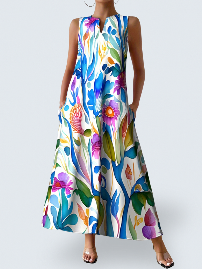 Ariana Blooming Print Maxi Dress