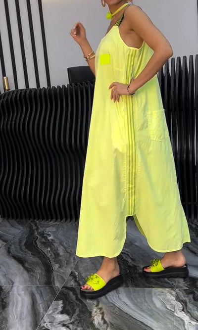 Comfy Shoulder Strap Suspender Dress