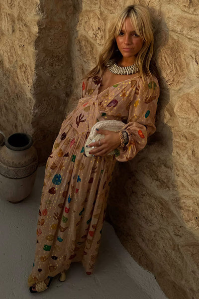Isabelle Golden Seashell Maxi