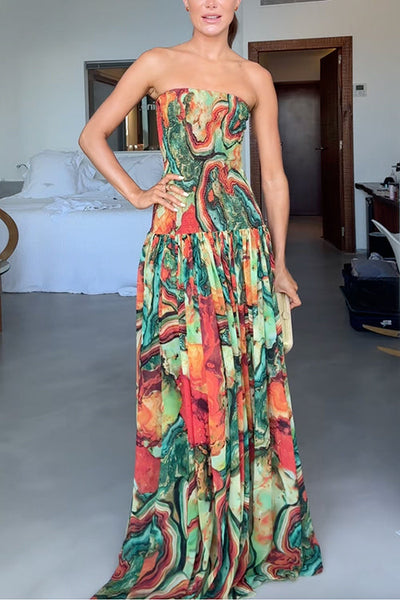 Sienna Strapless Ombre Maxi Dress