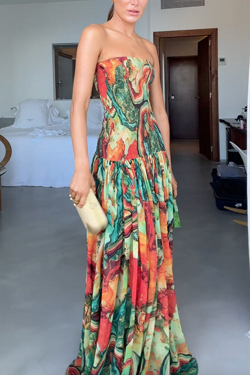 Sienna Strapless Ombre Maxi Dress