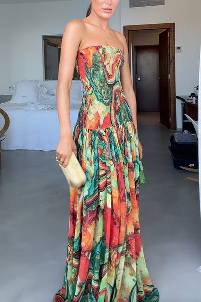 Sienna Strapless Ombre Maxi Dress