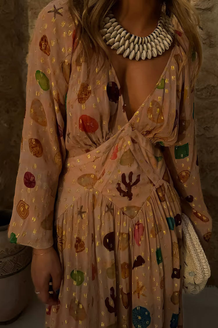 Isabelle Golden Seashell Maxi