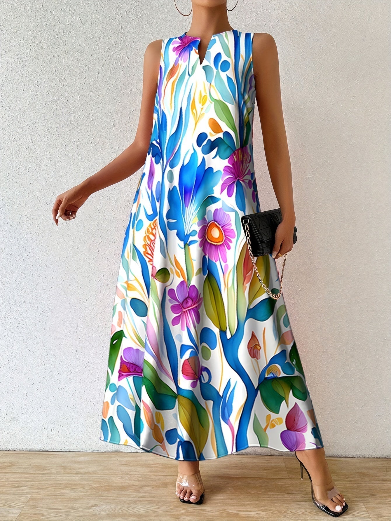 Ariana Blooming Print Maxi Dress