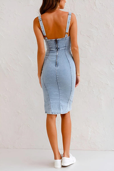 Katie Sleek Denim Dress
