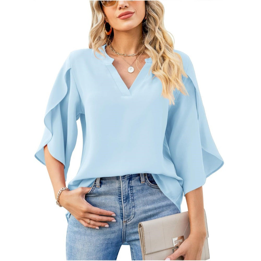 Katelina - Elegant V-Neck Top