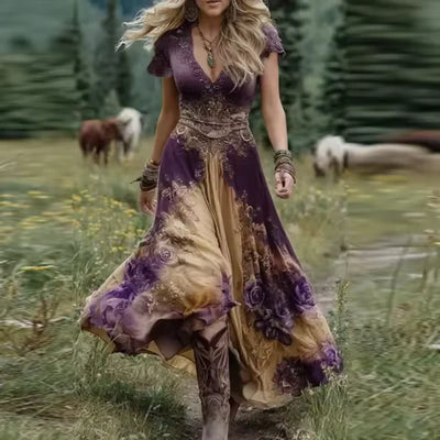 Celestine | Tailored Flowing Floral Dress