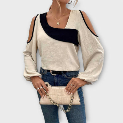 Blouse with Square Neckline