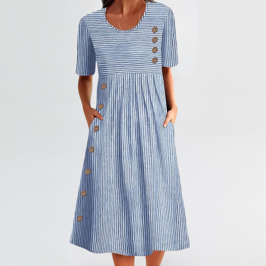 Hazel Breezy Striped Comfort Dress