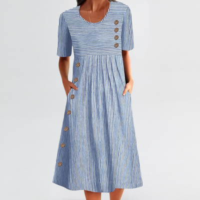 Hazel Breezy Striped Comfort Dress