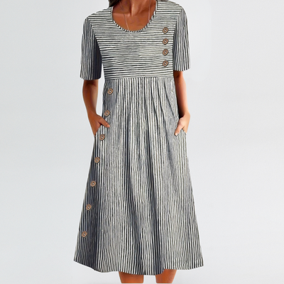 Hazel Breezy Striped Comfort Dress