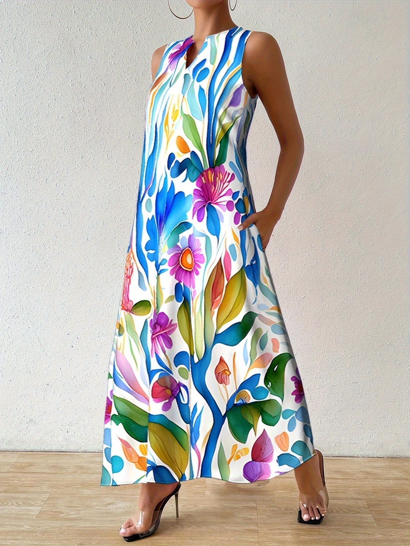Ariana Blooming Print Maxi Dress