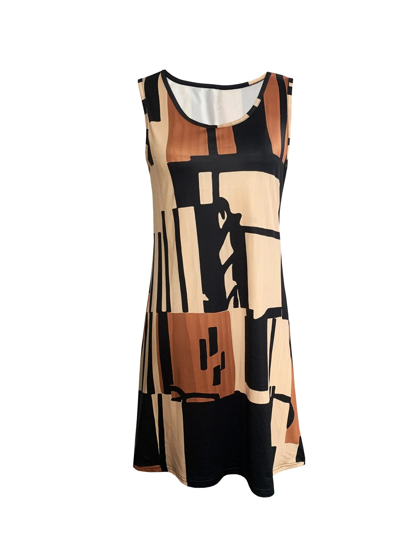 Elliette Stylish Casual Geometric Dress