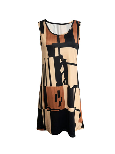 Elliette Stylish Casual Geometric Dress