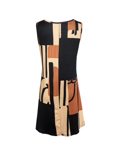 Elliette Stylish Casual Geometric Dress