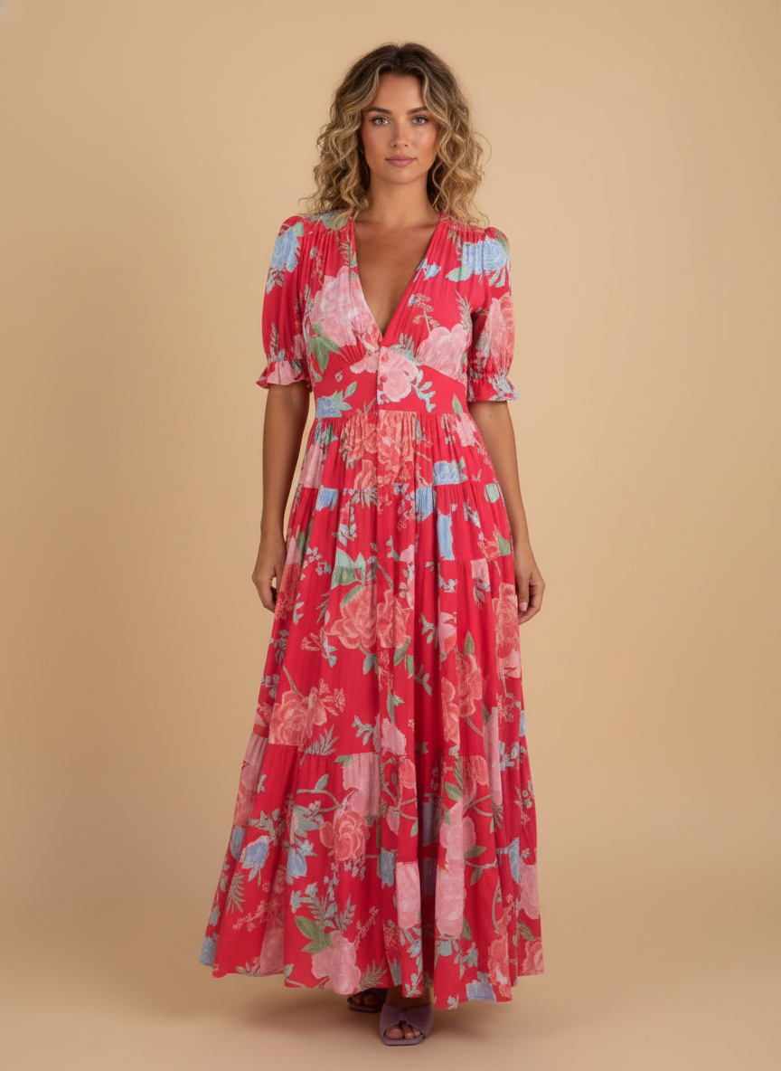 Floriana - Vibrant Floral Dress
