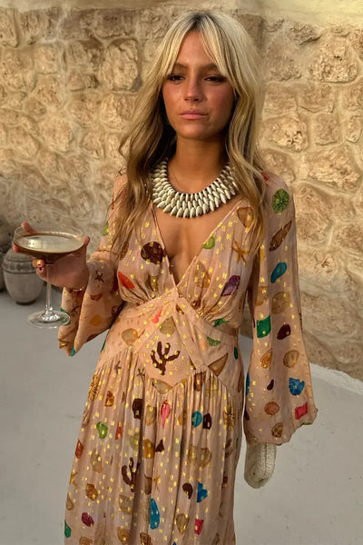 Isabelle Golden Seashell Maxi