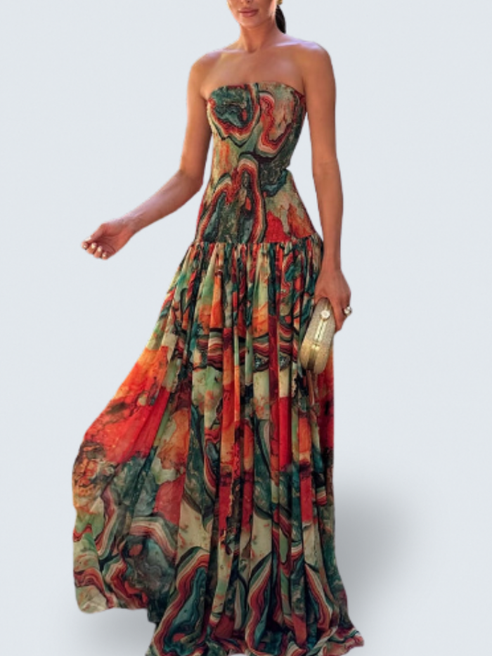 Sienna Strapless Ombre Maxi Dress